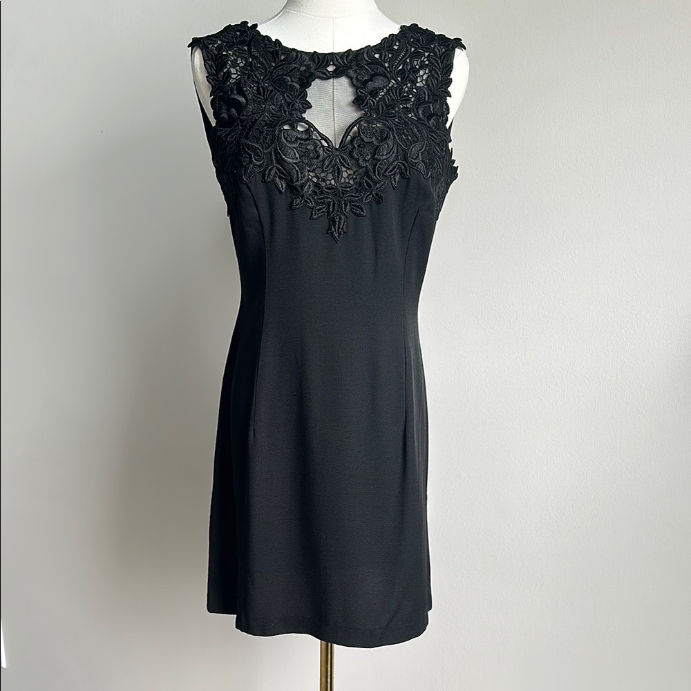 VTG Scott McClintock Women’s Black Feminine Cocktail Little Black Dress USA 6